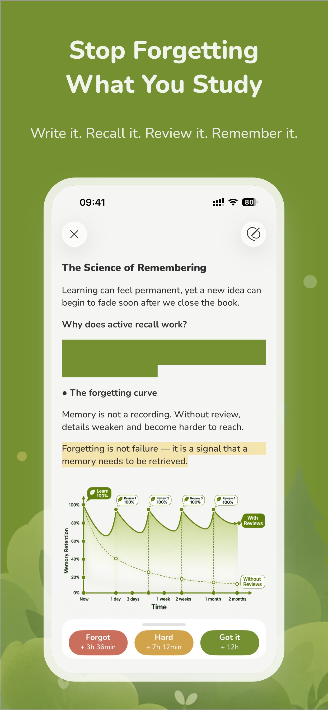 Screenshot 1 of NoteForest: Flashcards & Notes