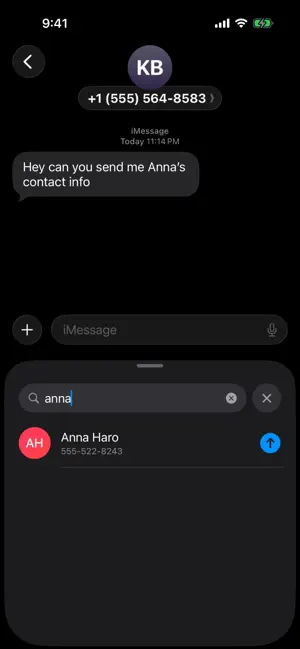 ShareContact for Messages screenshot 3