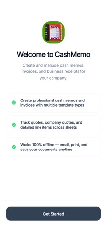 Cash Memo screenshot