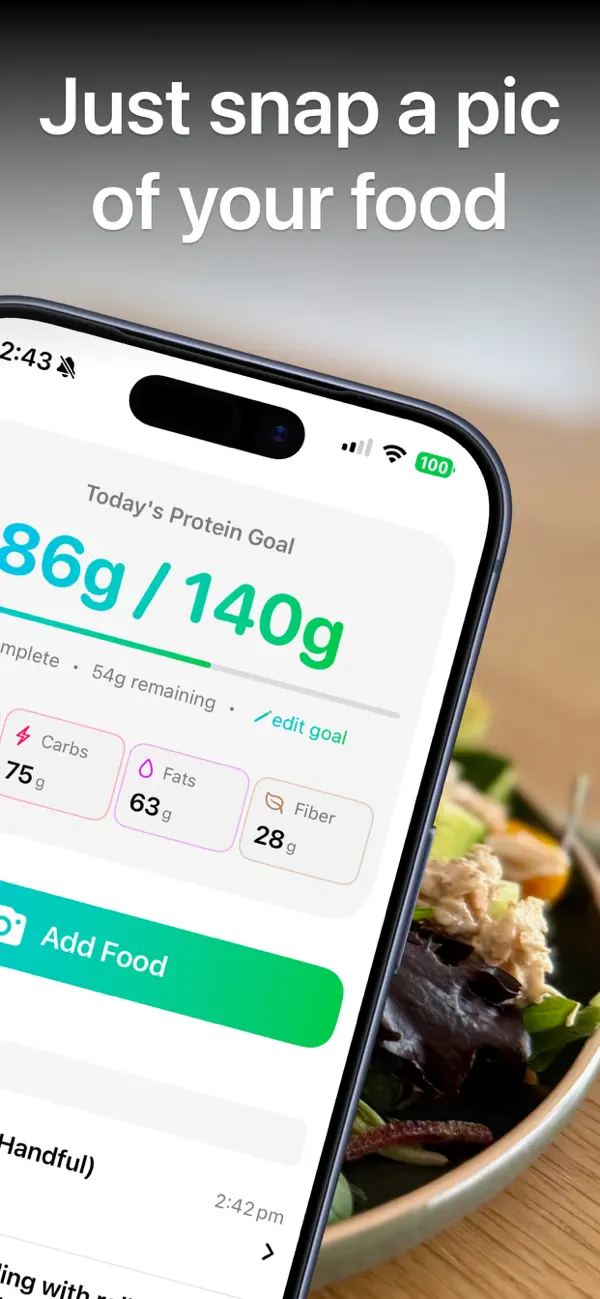 #2. Proto: Protein & Fiber Tracker (iOS) By: Tiny Ideas Pty Ltd