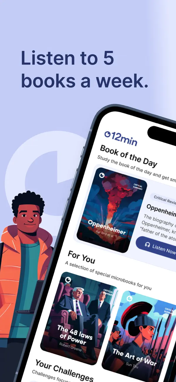 #1. 12min: Book Summaries Daily (iOS) By: 12 MIN SERVICOS DIGITAIS E NEGOCIOS LTDA