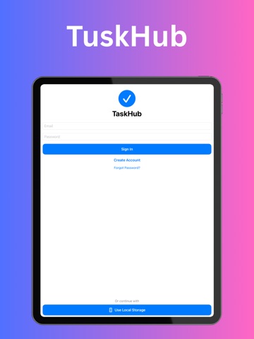 Task Center iPad screenshot