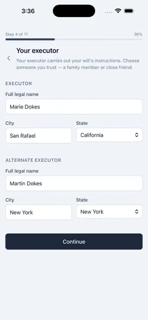 iLeave Will and Trust screenshot 3