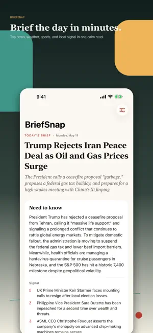 BriefSnap - AI-Powered News screenshot 1