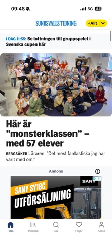Sundsvalls Tidning screenshot