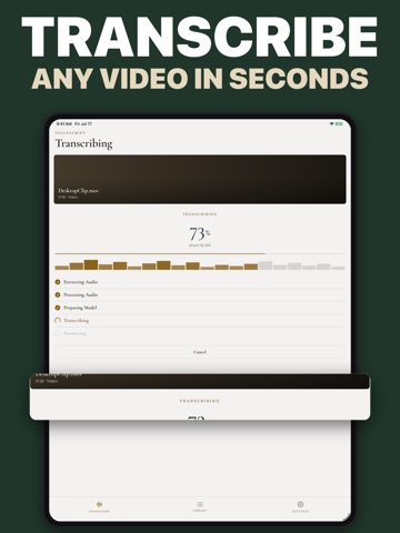 Video To Text - Transcribe MP4 iPad screenshot