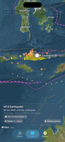NewQuake: Earthquake Tracker Screenshot 2 of 7