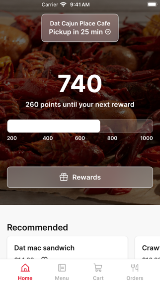 Dat Cajun Place Cafe iPhone screenshot 1 - Food & Drink app