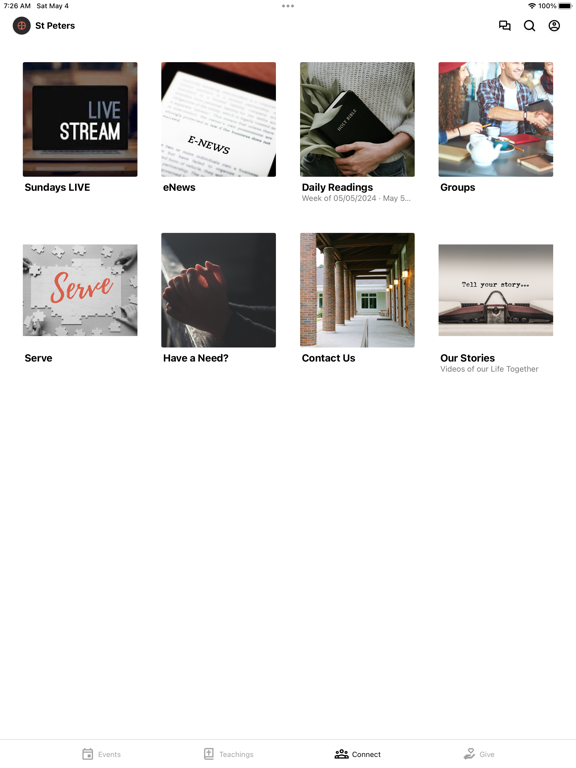Saint Peter's Church iPad screenshot 3 - Education app