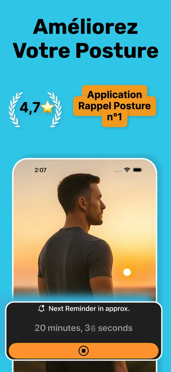 Screenshot #1 pour Rappel de Posture - Mal au dos