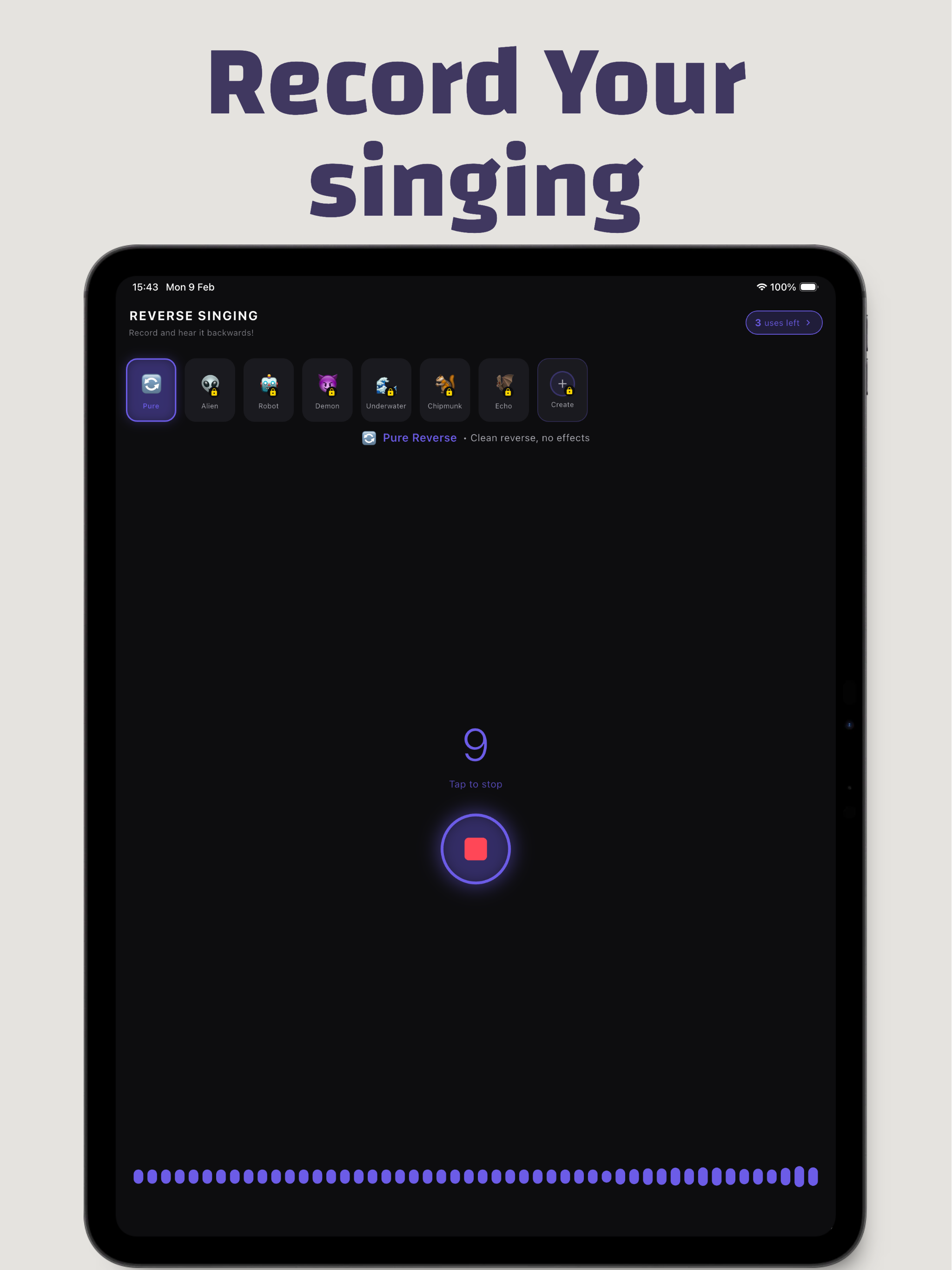 Reverse Singing - Fliplay screenshot 7