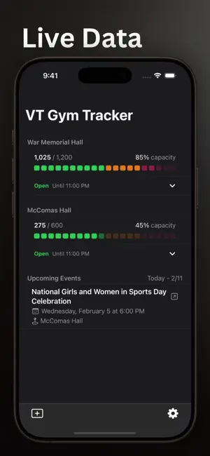 VT Gym Tracker screenshot 1