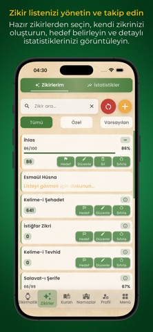 Zikirmatik PRO: Kuran & Namaz iPhone screenshot