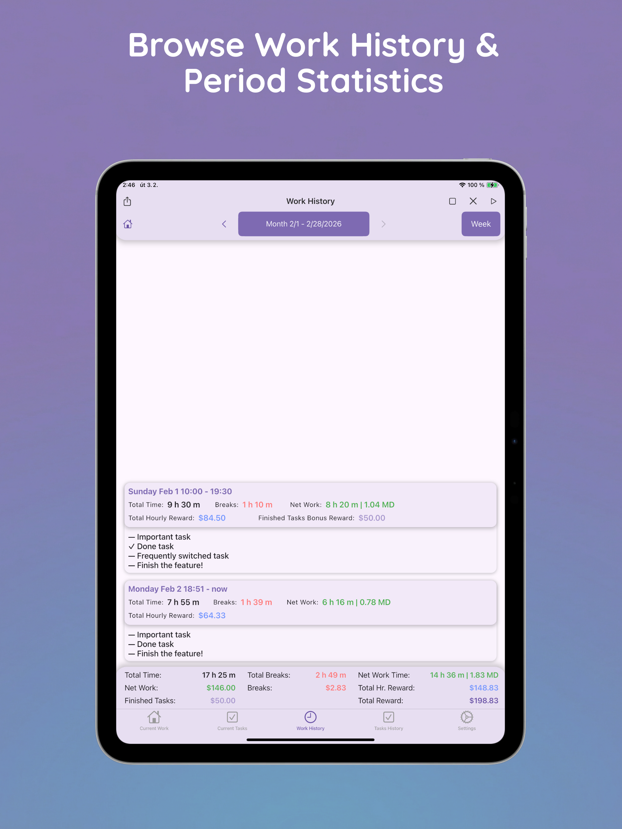 Work Tracker: Hours & ManDays