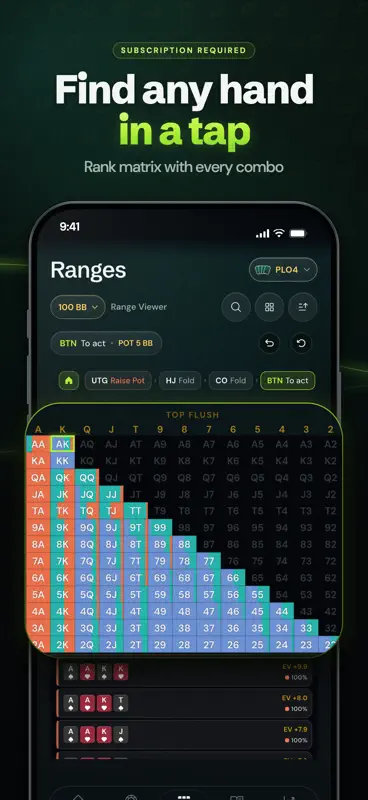 PLO Gecko: Omaha Poker Trainer screenshot 7 of 10