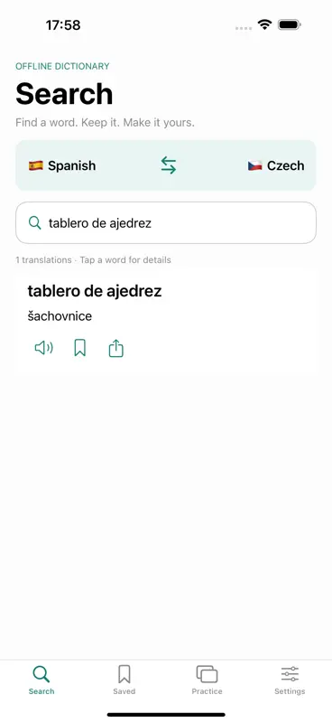 Spanish Czech Dictionary + screenshot 1 of 3