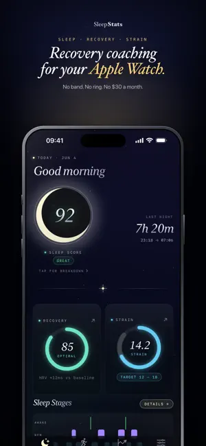 SleepStats: Tracker & Recovery screenshot 1