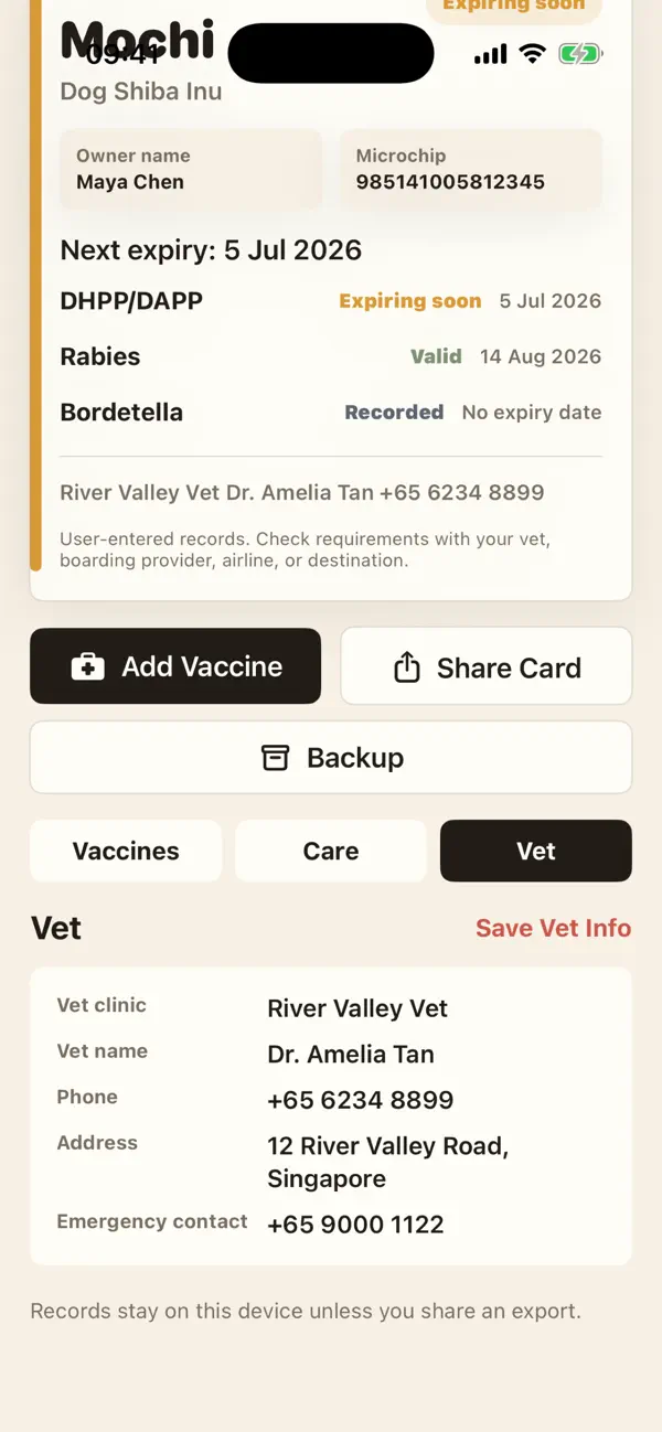 Screenshot #3 pour PetVax Passport
