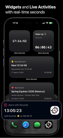 Alarm with Seconds: Exact Time iPhone screenshot