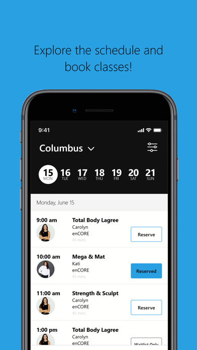 enCORE Lagree iPhone screenshot 3 - Health & Fitness app