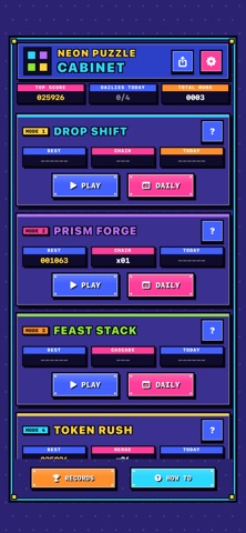 Neon Puzzle Cabinet Screenshot 3 of 7