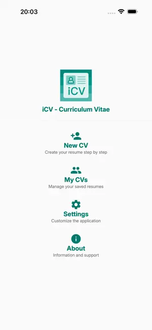 iCV - Curriculum Vitae screenshot 1