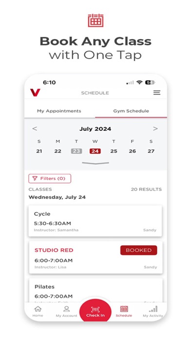 VASA Fitness Mobile Screenshot