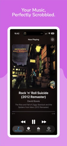 Scrobbly - Last.fm Scrobbler のスクリーンショット