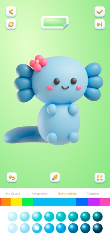 Cute Minis 3D Coloring Book iPhone screenshot