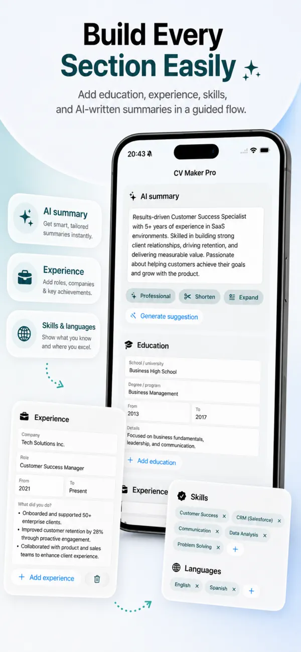 Screenshot #3 pour CV Pro Maker