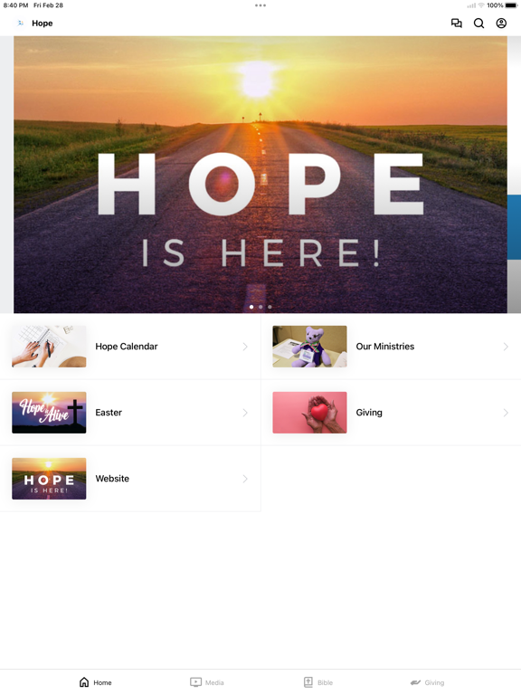 Hope Lutheran Church FL app screenshot 2