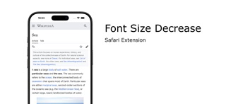 Font Size Decrease for Safari iPhone screenshot