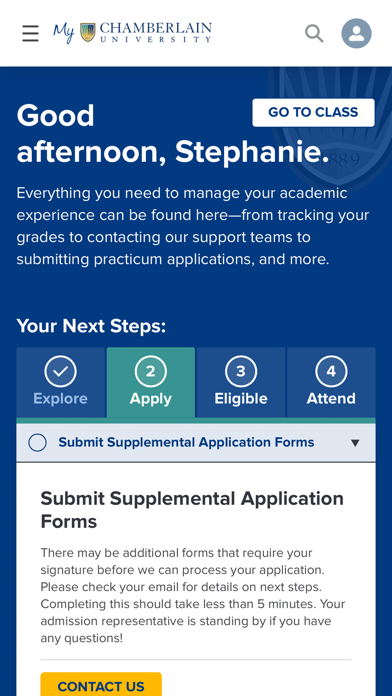 Screenshot #1 pour My Chamberlain: Student Portal