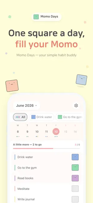 Momo Days: Daily Habit Tracker screenshot 1