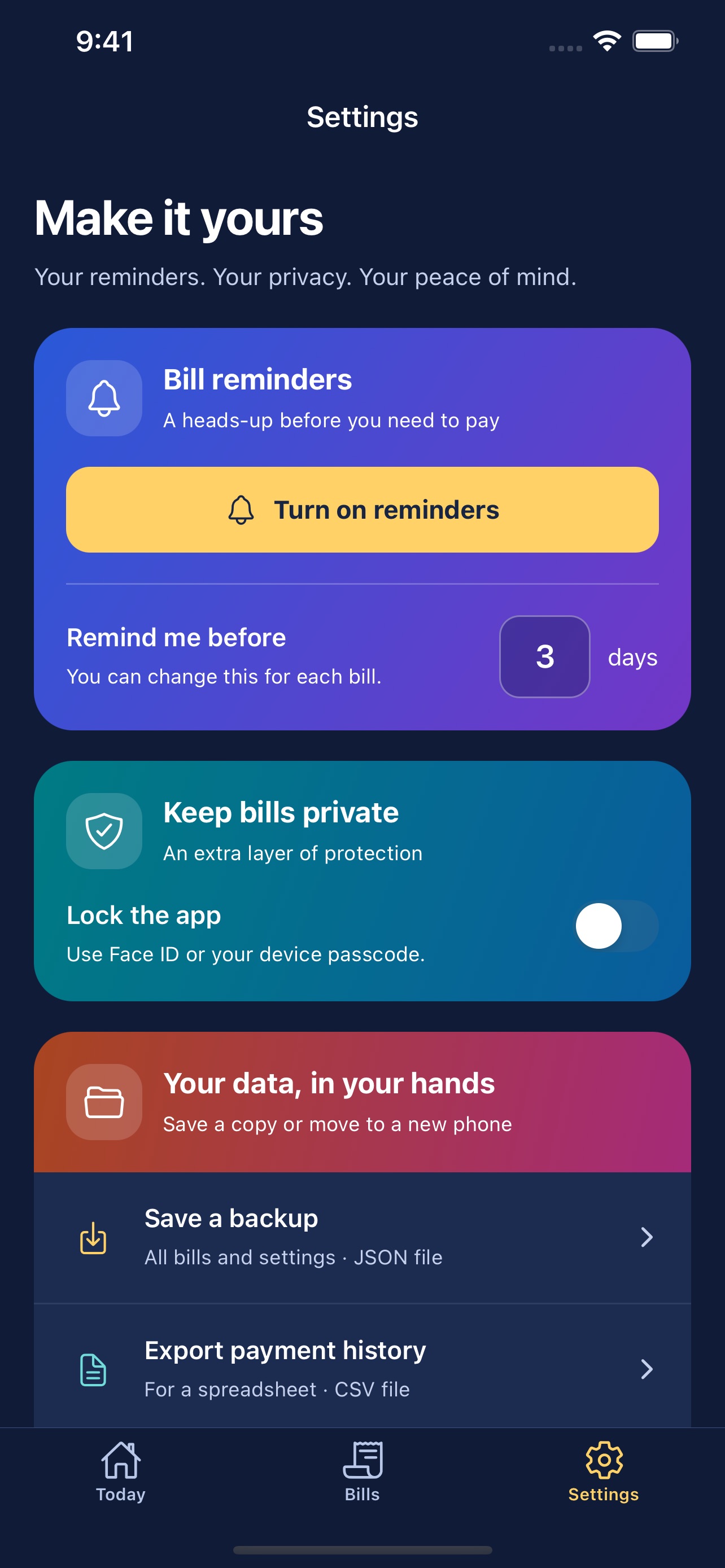 Screenshot 6 of Bill Tracker: Due Reminders