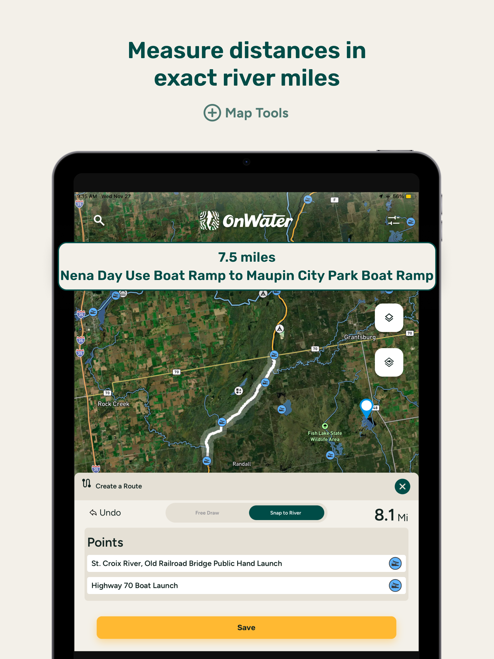 onWater: Fishing Spots Map screenshot 15