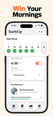EarlyUp: Wakeup Alarm Clock Screenshot 3 of 8
