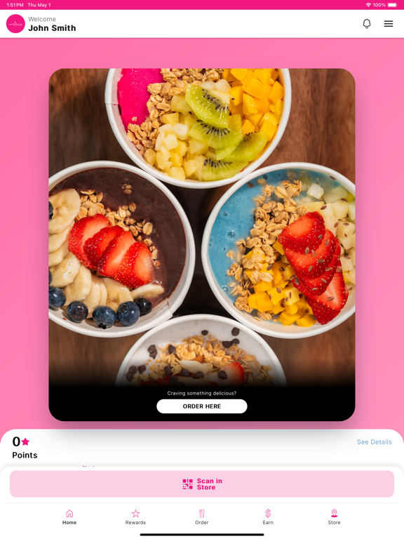 Raining Berries Rewards iPad screenshot 1 - Food & Drink app