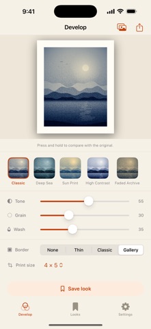 Cyanotype: Blueprint Photo Lab app screenshot