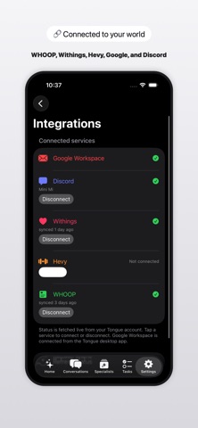 Tongue: AI Personal Assistant iPhone screenshot