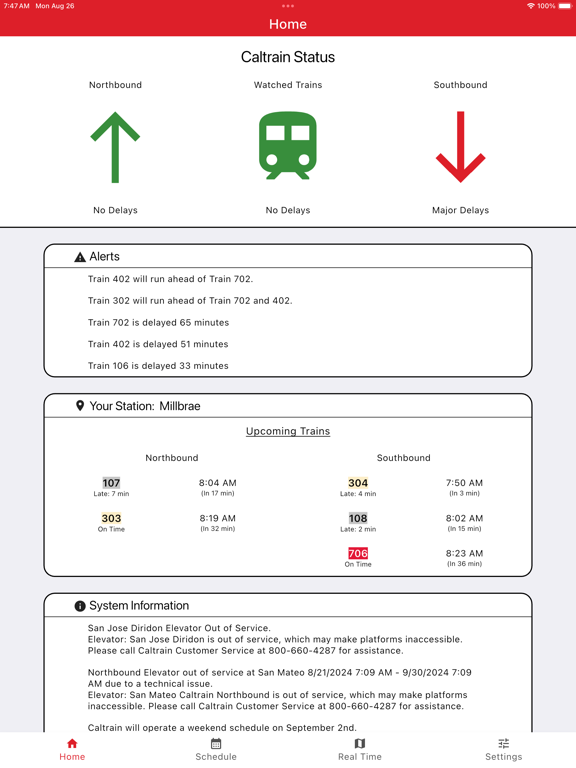 Screenshot #4 pour Caltrain Commuter