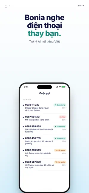 Bonia: Trợ lý nghe điện thoại iPhone screenshot 3