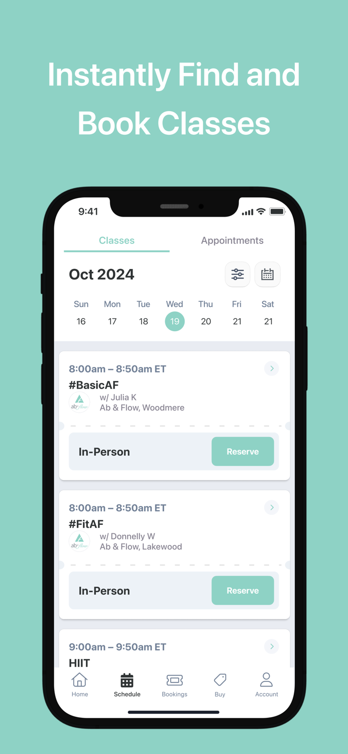AbandFlow Pilates Studio App