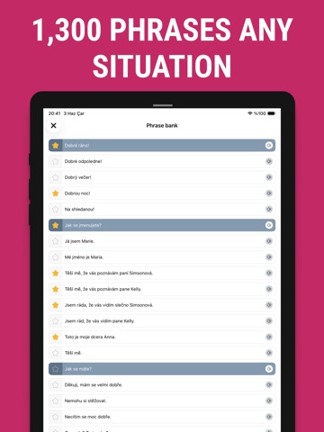 Learn Czech - conversation iPad screenshot