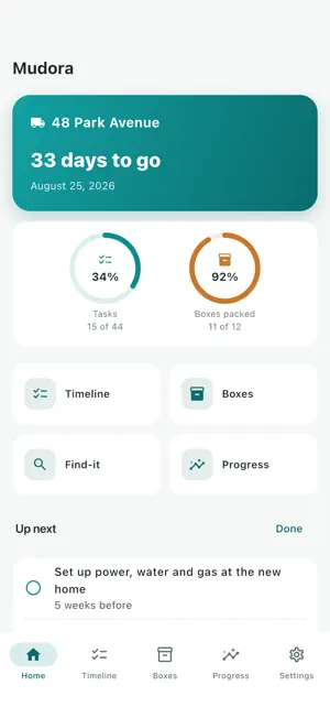 Mudora: Moving Checklist screenshot 1
