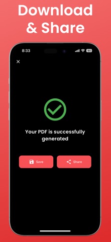 JPG to PDF Converter • iPhone screenshot