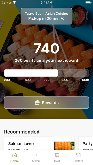 Tsuru Sushi Asian Cuisine app screenshot