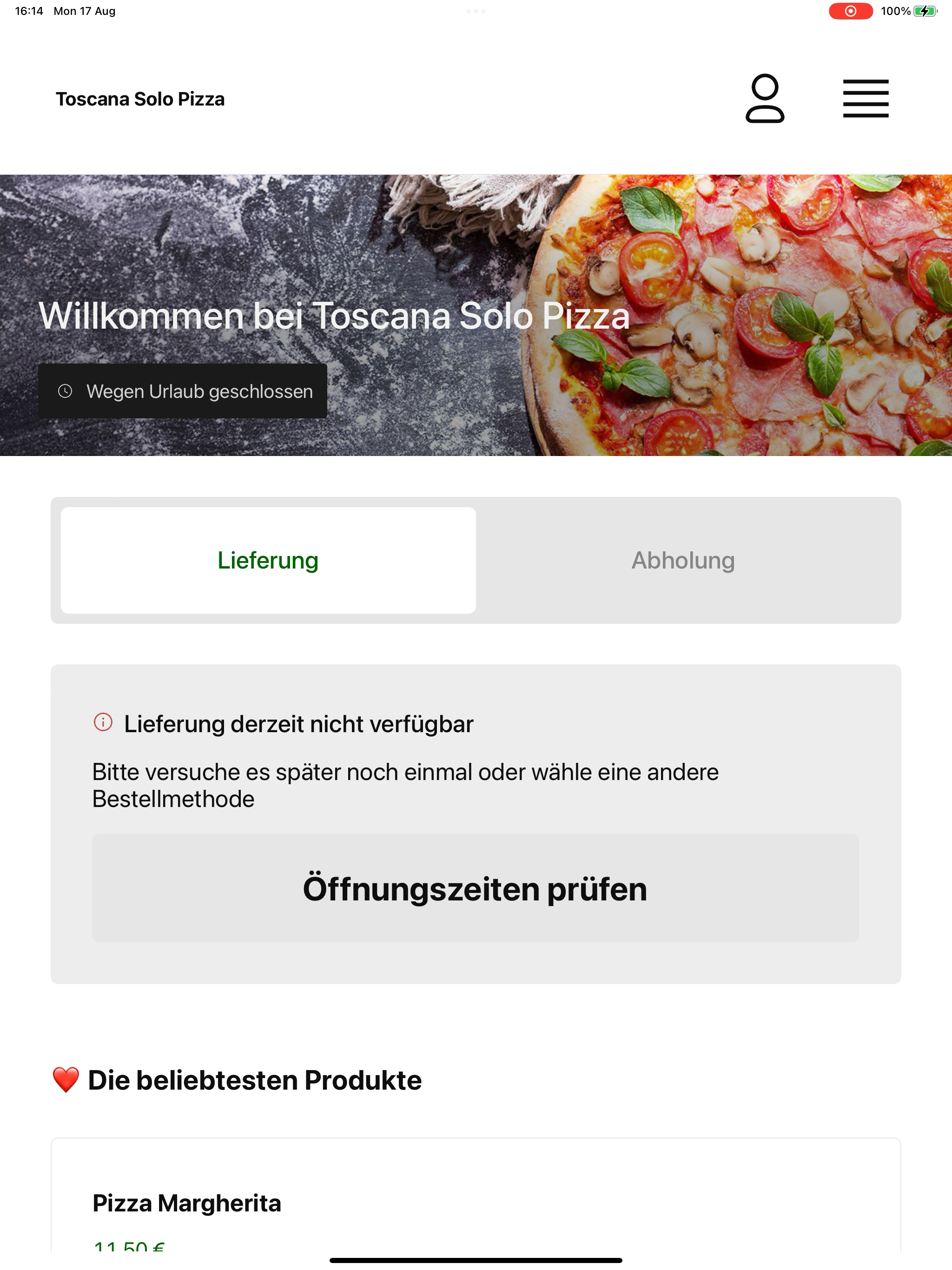 Toscana Solo Pizza screenshot 14