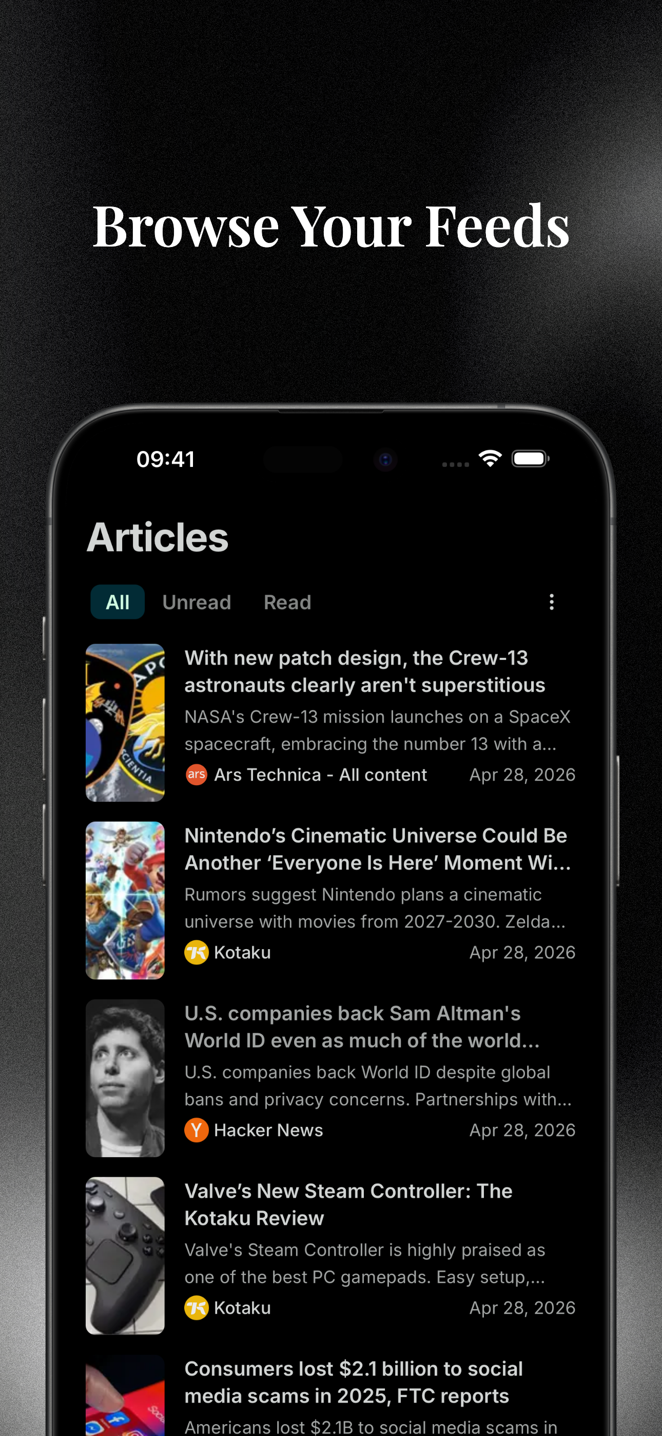 Glanced - News & RSS Reader screenshot 2