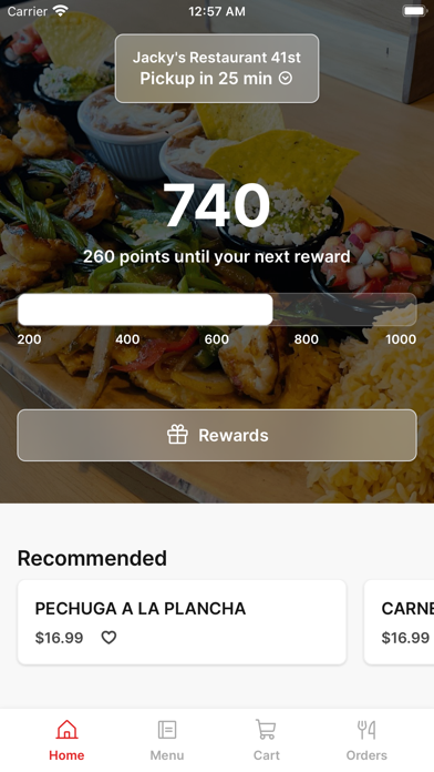 Jacky's Restaurant iPhone screenshot 1 - Food & Drink app